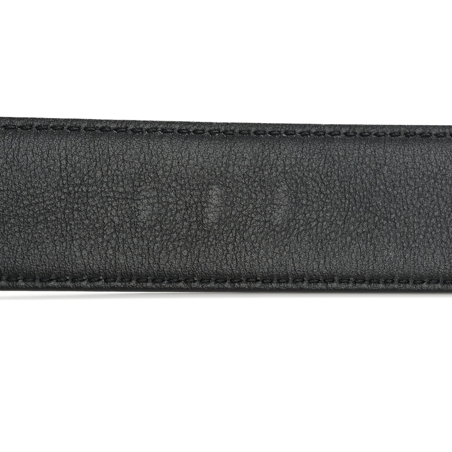 Saint Laurent Smooth Calfskin Monogram Square Buckle Belt 80 Black 7 of 8
