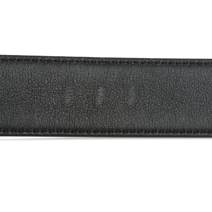 Saint Laurent Smooth Calfskin Monogram Square Buckle Belt 80 Black 7 of 8