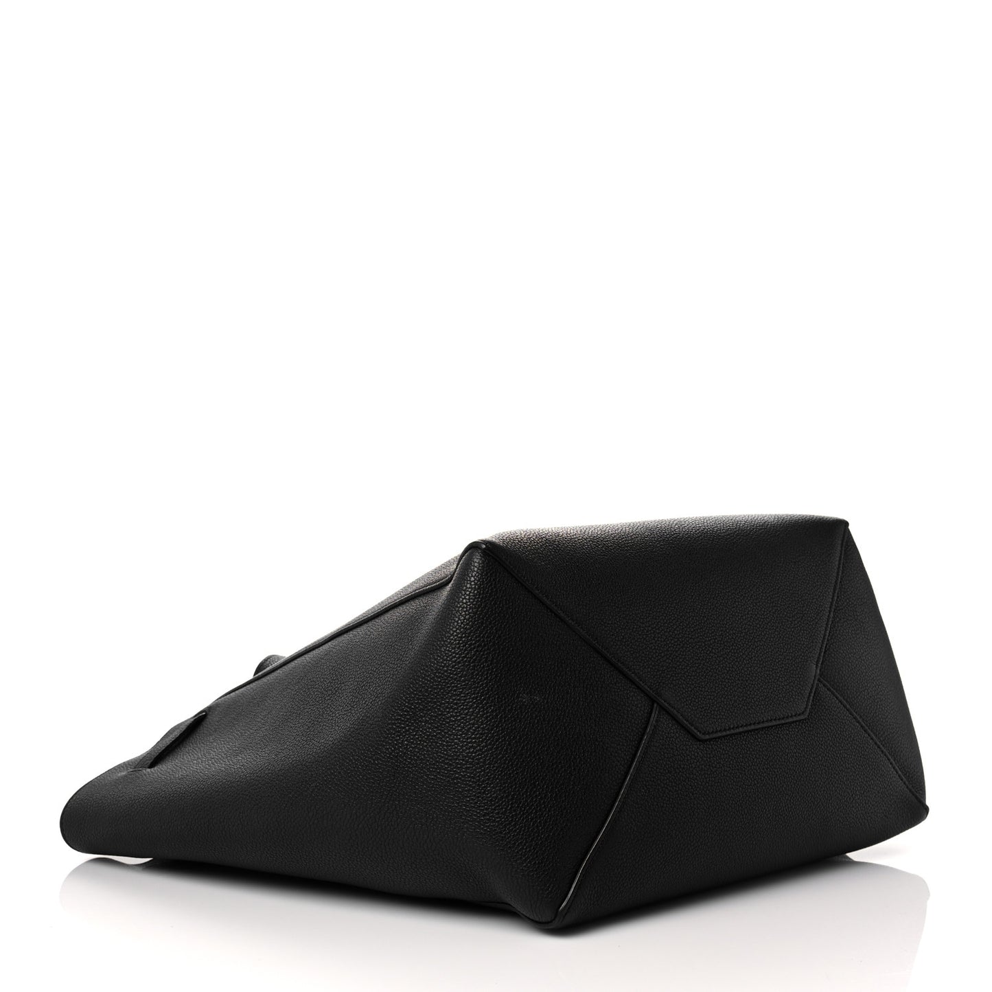 Soft Grained Calfskin Small Belt Cabas Phantom Black