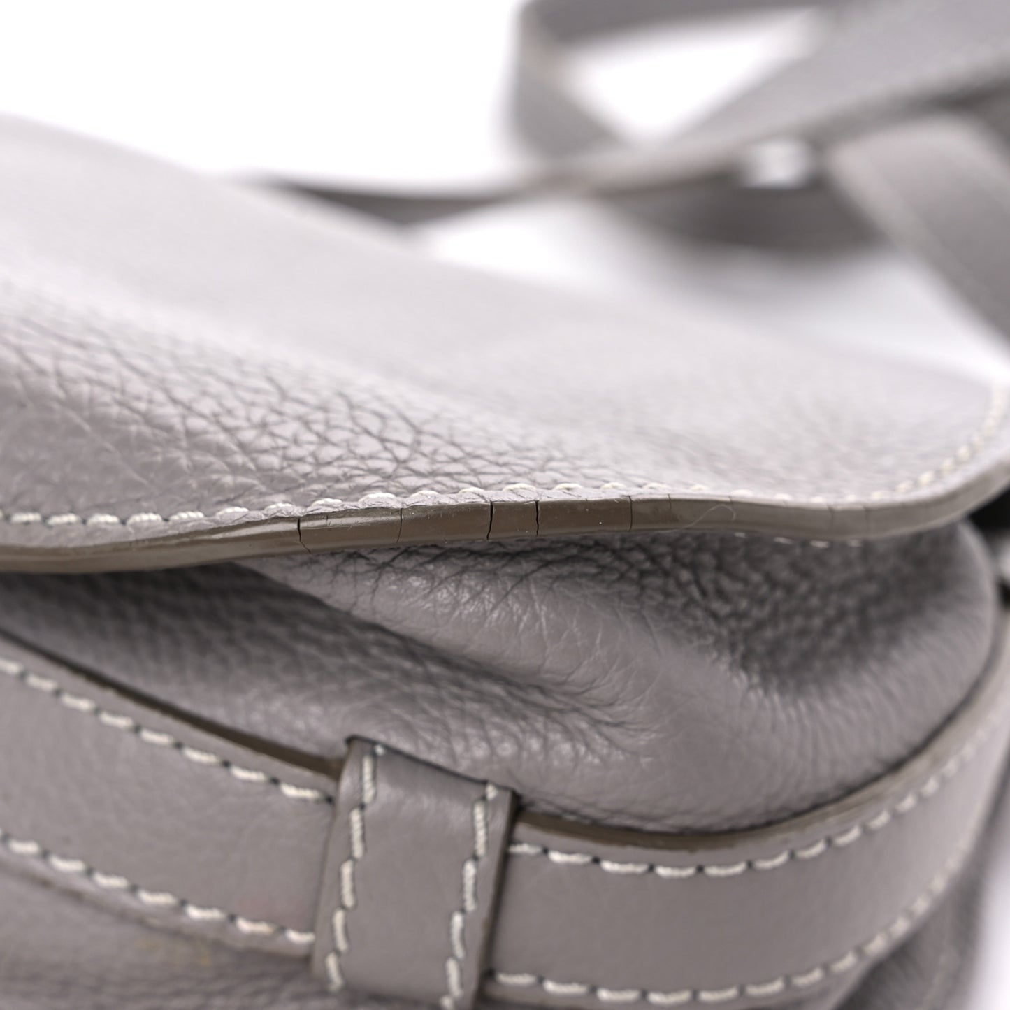 Calfskin Mini Marcie Round Crossbody Bag Cashmere Grey