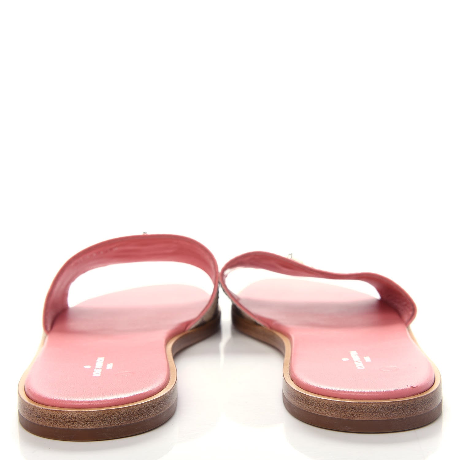 Louis Vuitton Damier Azur Lock It Flat Mule 40 Rose Clair 7 of 11