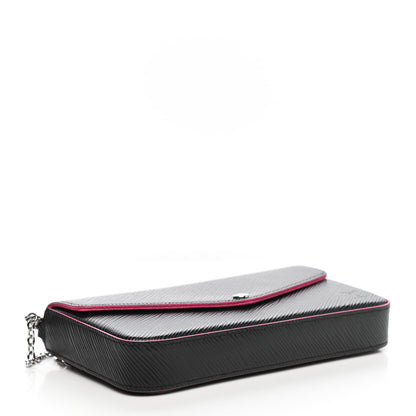 Louis Vuitton Epi Pochette Felicie Black Hot Pink 4 of 12