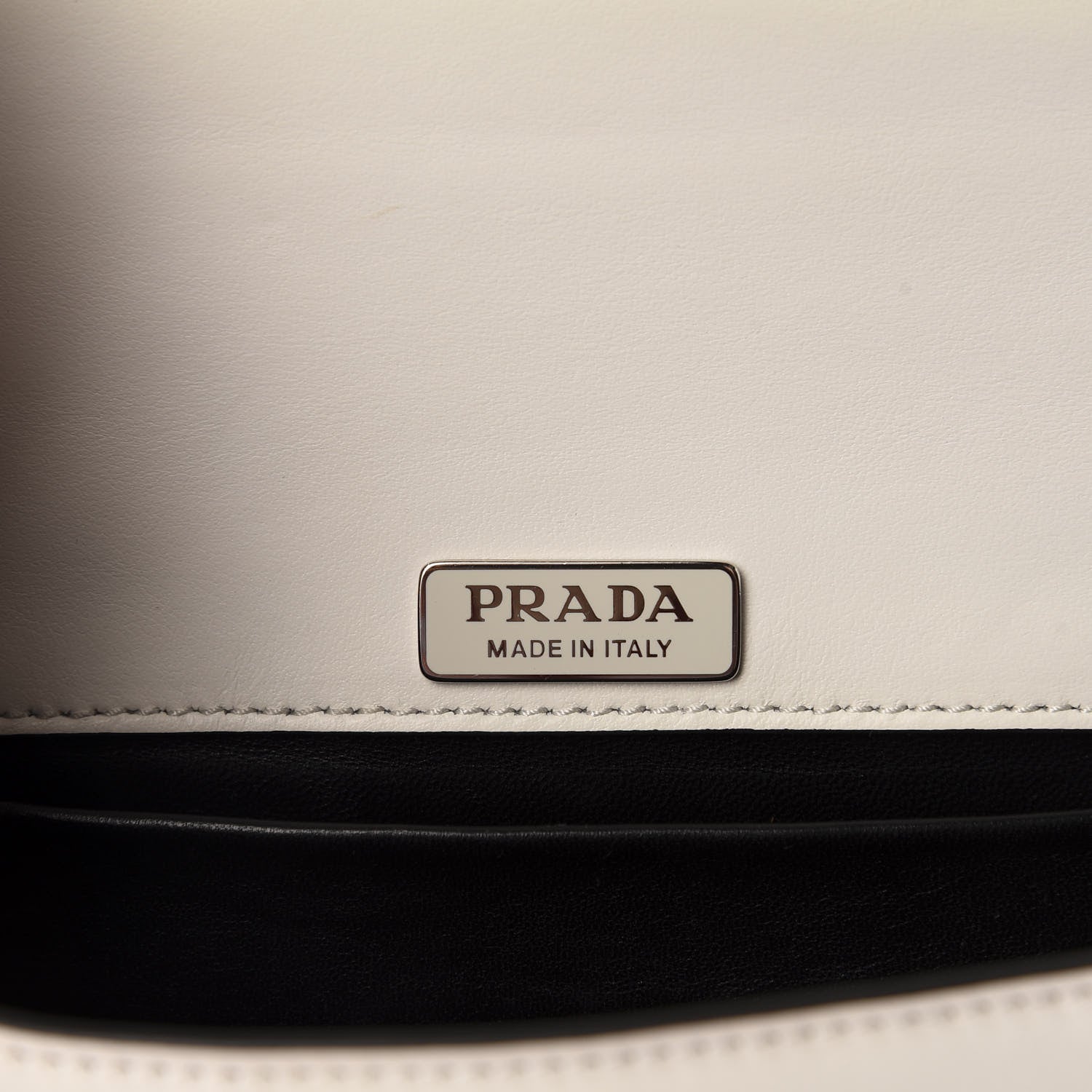 Prada City Calfskin Cahier Chain Wristlet Clutch White 8 of 9