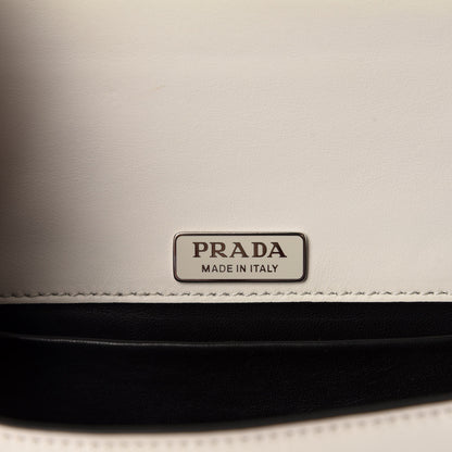 Prada City Calfskin Cahier Chain Wristlet Clutch White 8 of 9