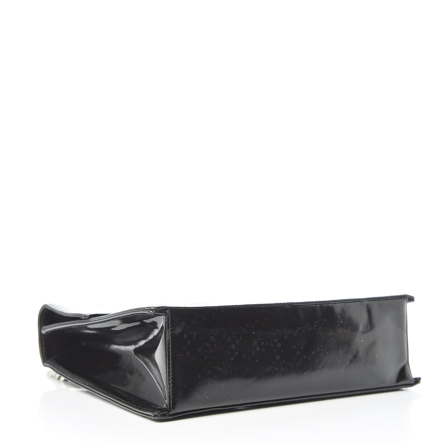 Vinyl CC Flap Bag Black