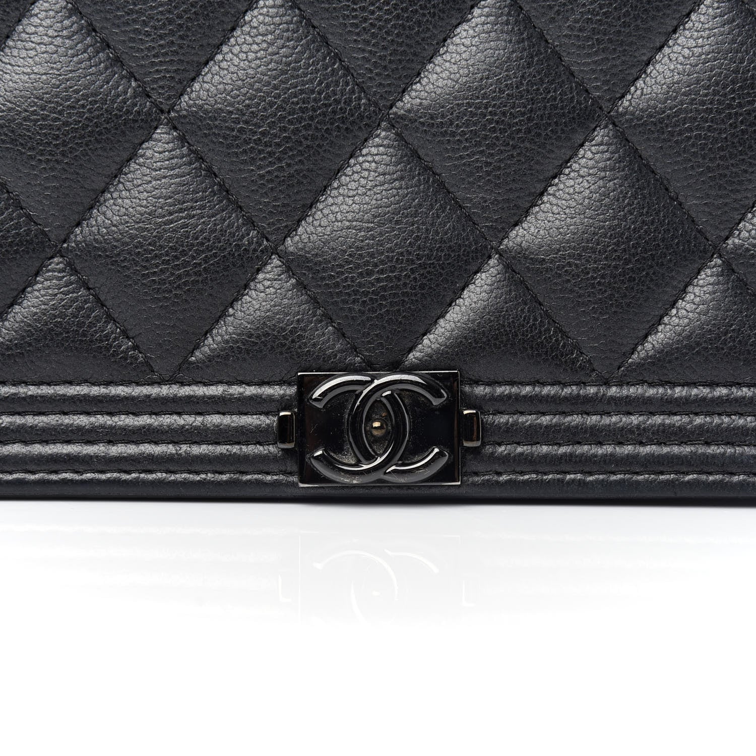 Chanel Caviar Quilted Boy Wallet On Chain WOC So Black 10 of 11