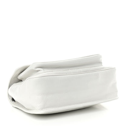 Saint Laurent Crinkled Calfskin Matelasse Monogram Medium Niki Chain Satchel Pearl White 4 of 10