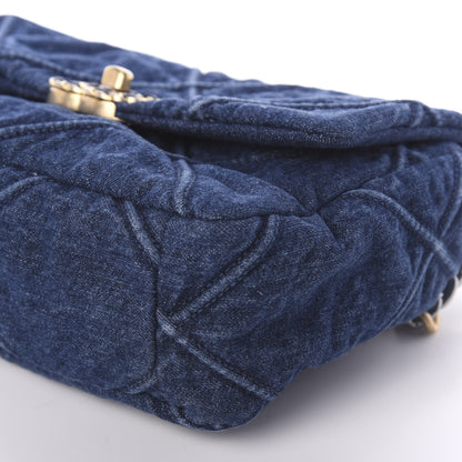 Chanel Denim Quilted Medium 19 Flap Blue 11 of 11