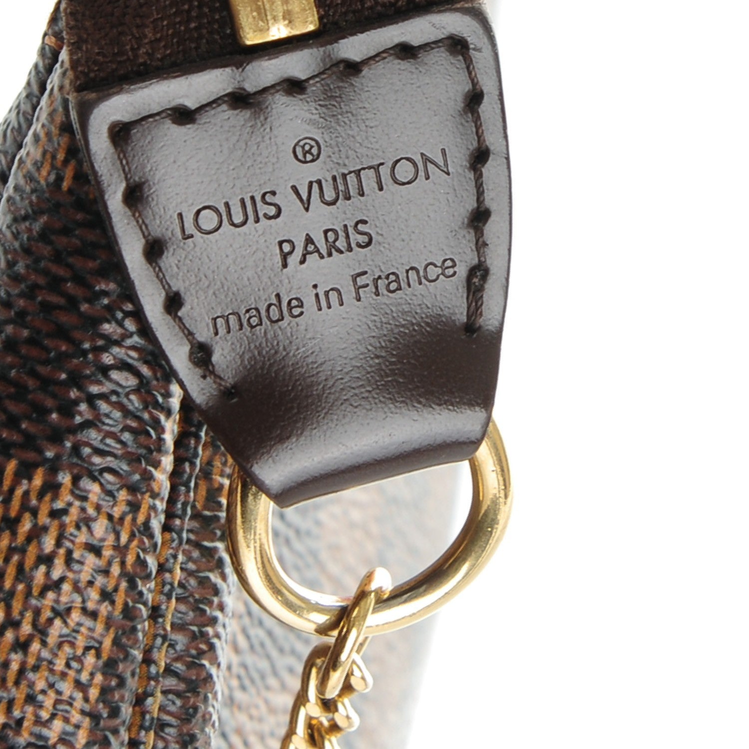 Louis Vuitton Damier Ebene Complice Trunks and Bags Mini Pochette Accessories Red 6 of 7