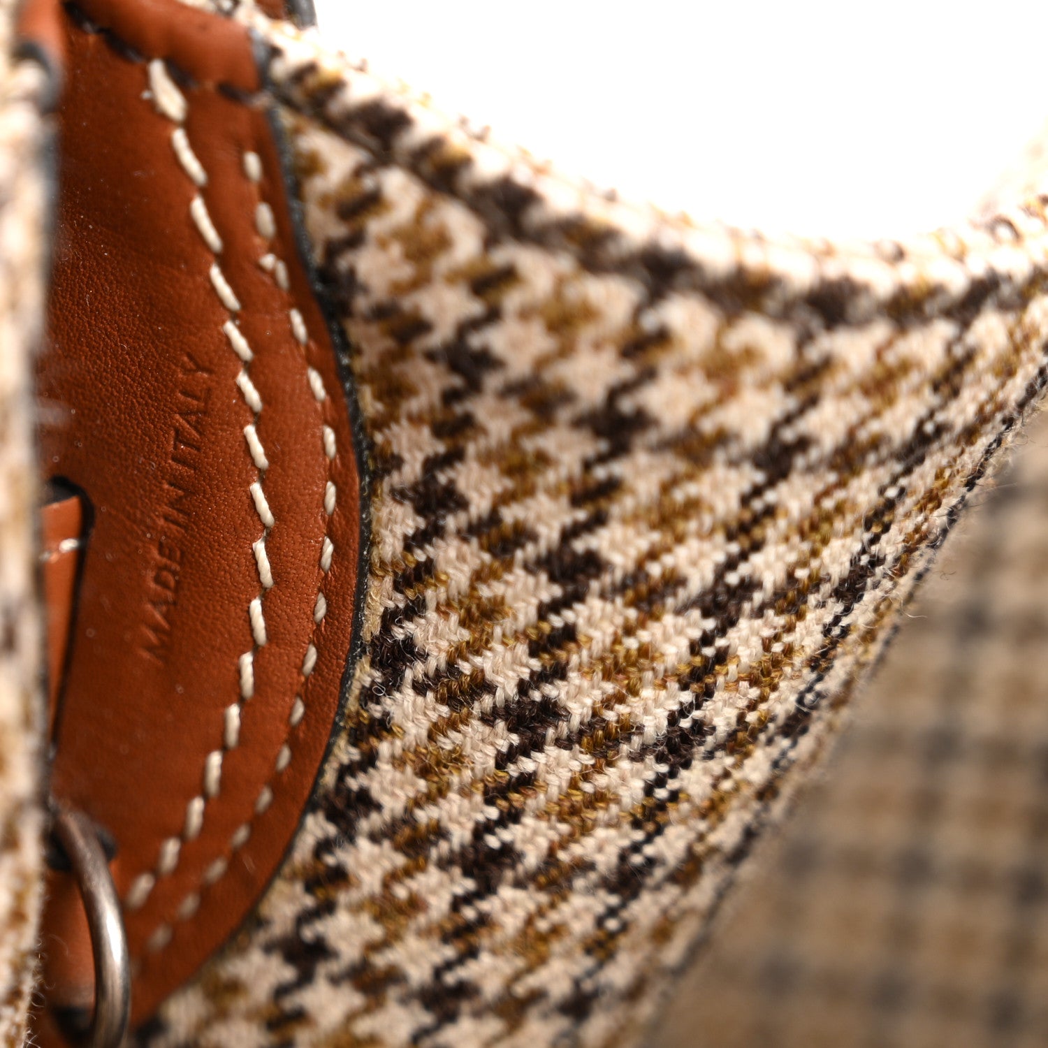 Celine Smooth Calfskin Tweed Nano Big Bag Bucket Tan 7 of 12