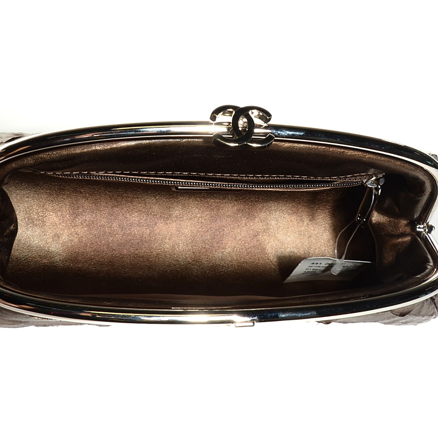Chanel Metallic Python Timeless Clutch Khaki 5 of 7