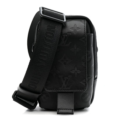 Louis Vuitton Calfskin Monogram Shadow Double Phone Pouch NM Black 1 of 9