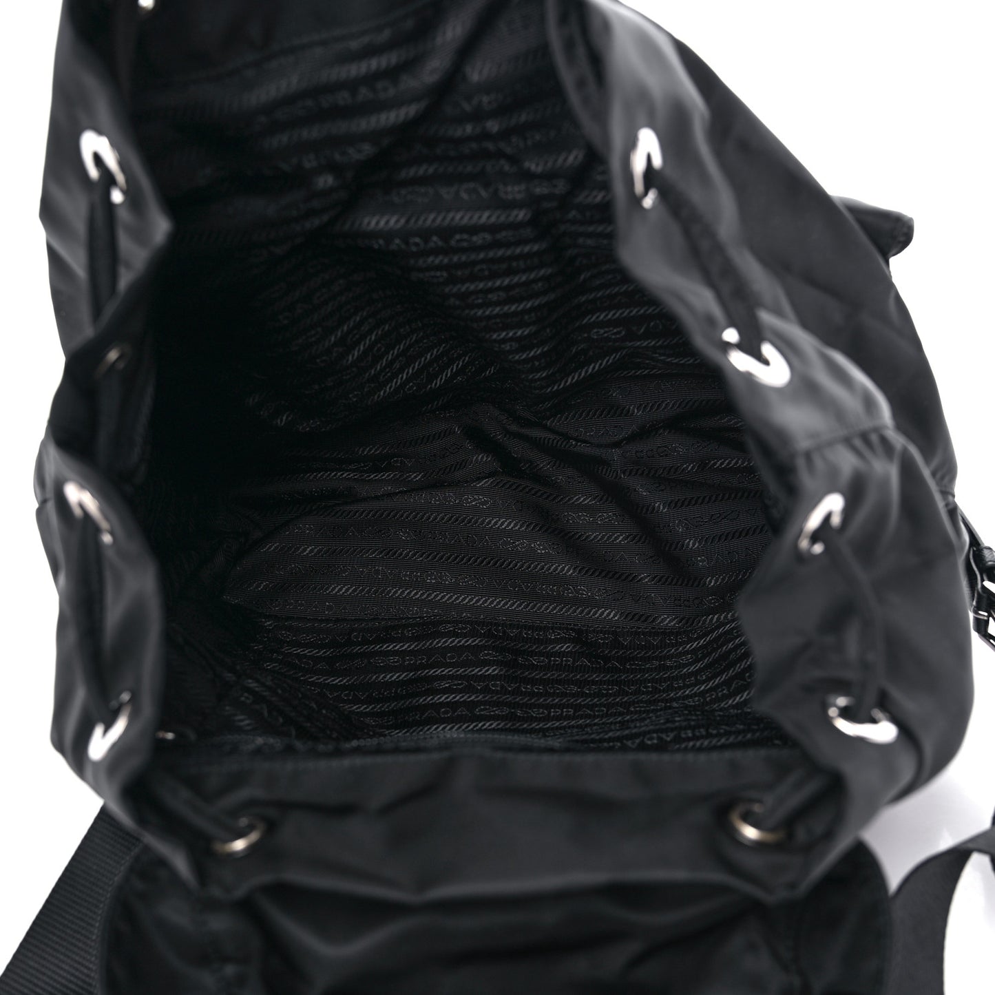 Tessuto Nylon Saffiano Medium Backpack Black