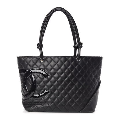 Chanel Calfskin Quilted Large Cambon Tote Black 1 of 18