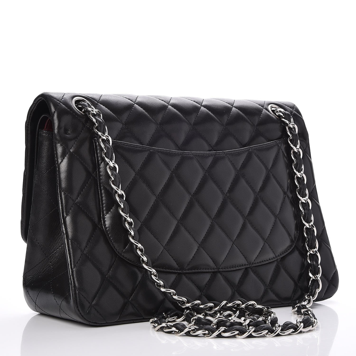 Chanel Lambskin Quilted Jumbo Double Flap Black 4 of 8