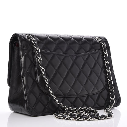 Chanel Lambskin Quilted Jumbo Double Flap Black 4 of 8