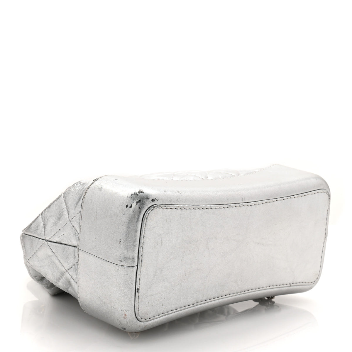 Chanel Metallic Silver Ground Control Backpack Bag Chanel Silver Gabrielle Backpack Multitone Chain - Foxy  main image 4
