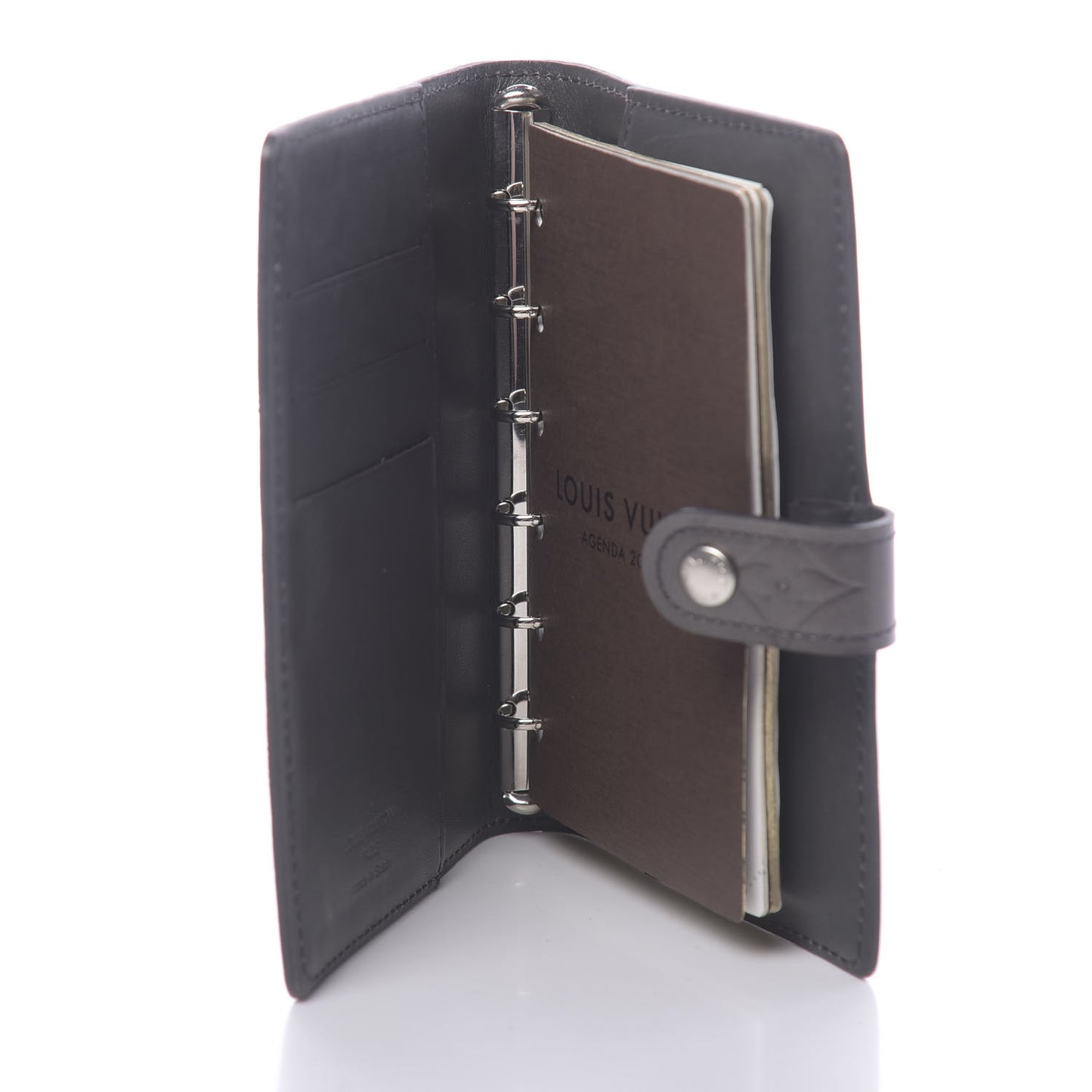 Mat Monogram Small Ring Agenda Cover Black