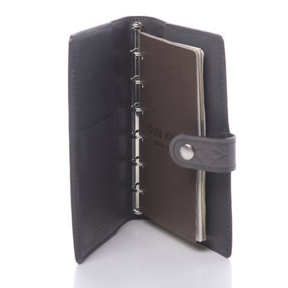 Louis Vuitton Mat Monogram Small Ring Agenda Cover Black 5 of 7