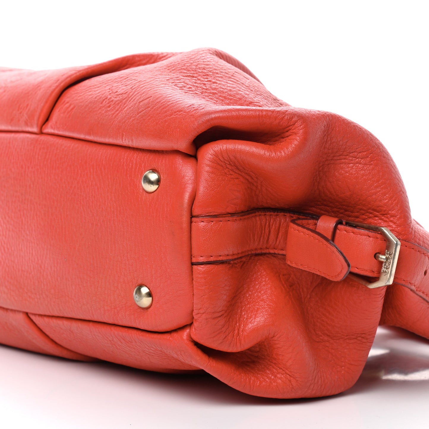 Calfskin Ottomar Top Handle Bag Orange