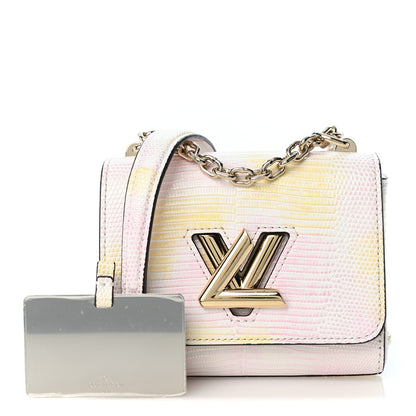 Louis Vuitton Iridescent Lizard Mini Twist Shoulder Bag Pastel Mirage 3 of 10