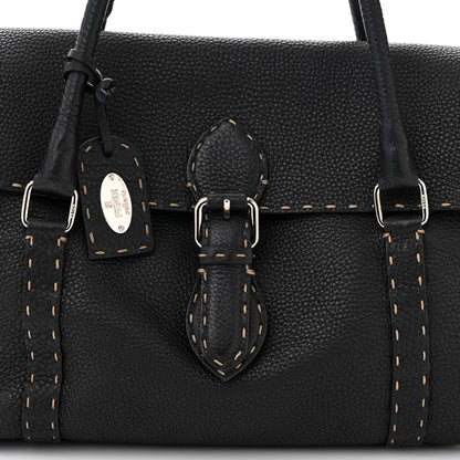 Fendi Cuoio Romano Selleria Medium Linda Satchel Black 8 of 10