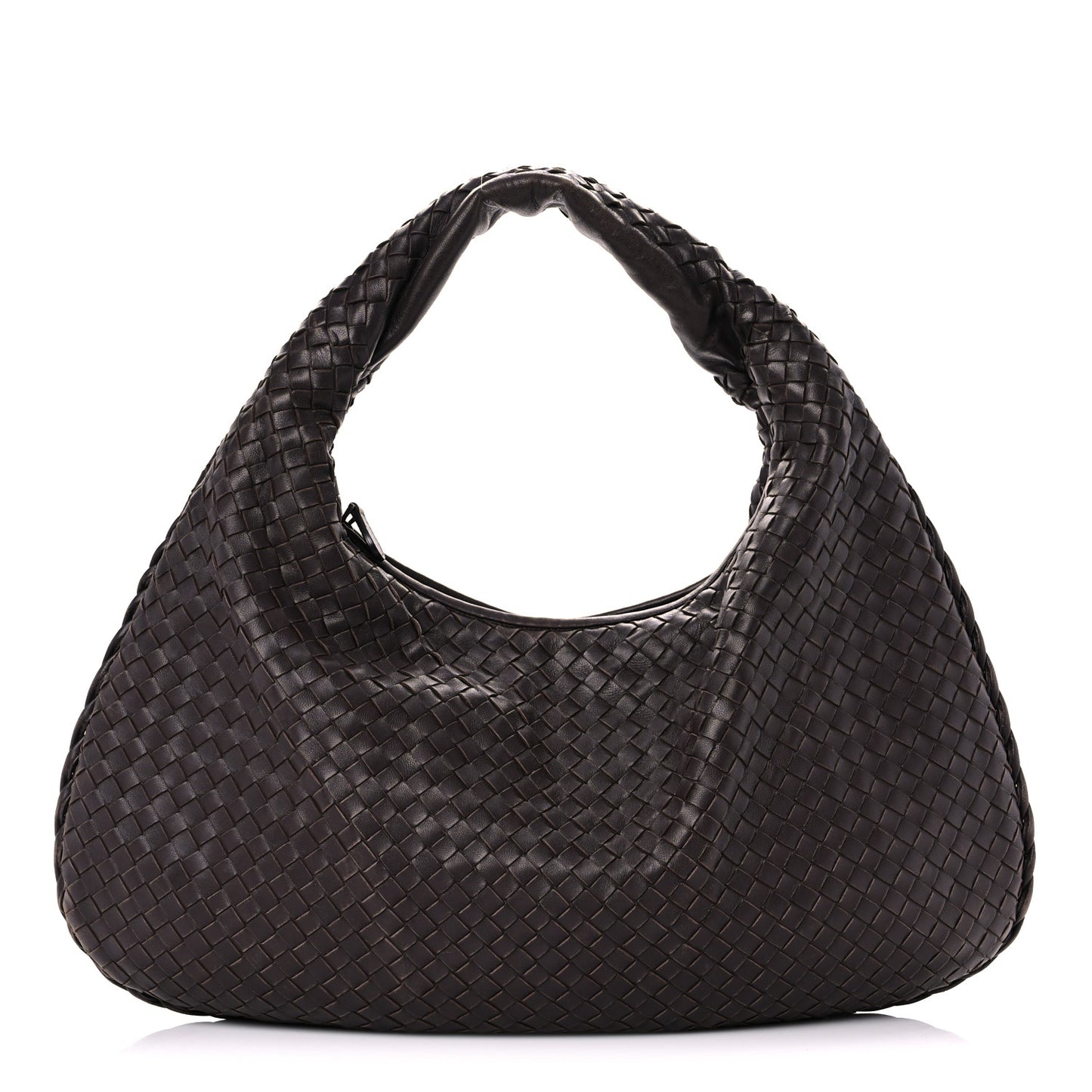 Nappa Intrecciato Large Veneta Hobo Ebano