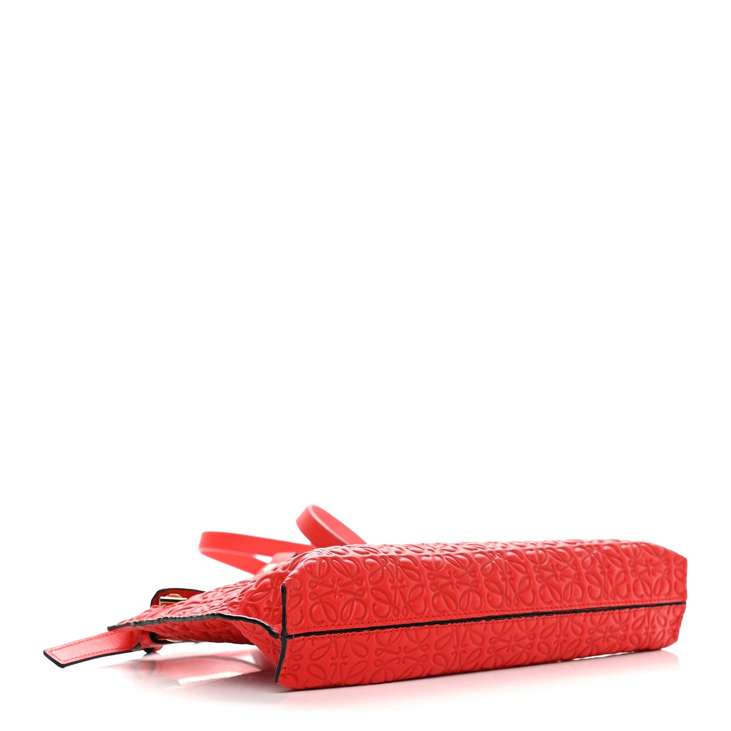 Calfskin Embossed Mini Repeat T Crossbody Bag Red