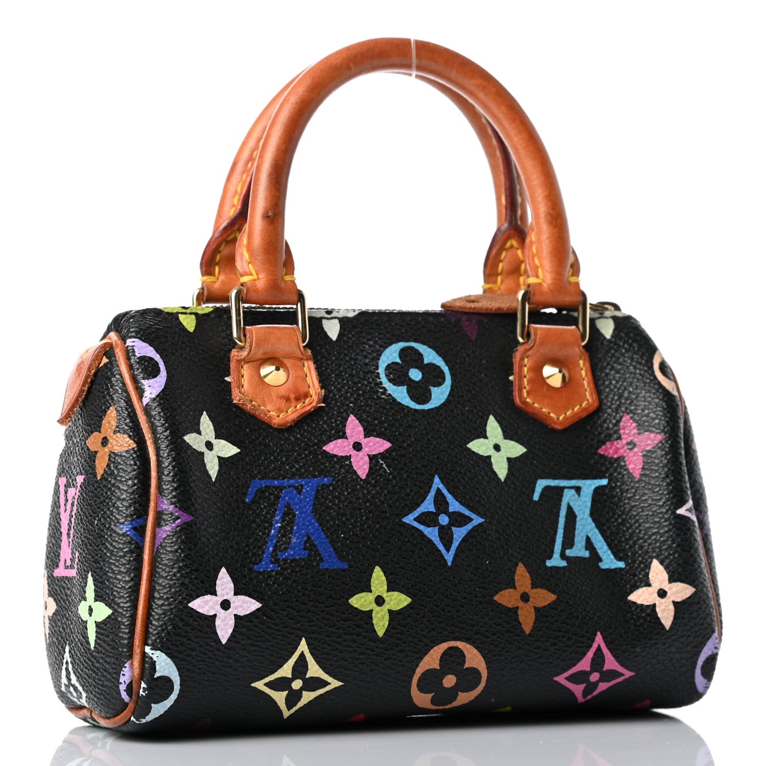 Louis Vuitton Monogram Multicolor Mini Sac HL Speedy Black 2 of 7
