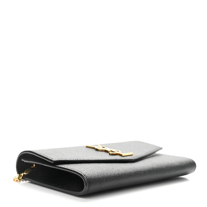 Saint Laurent Grain De Poudre Uptown Chain Wallet Black 4 of 10