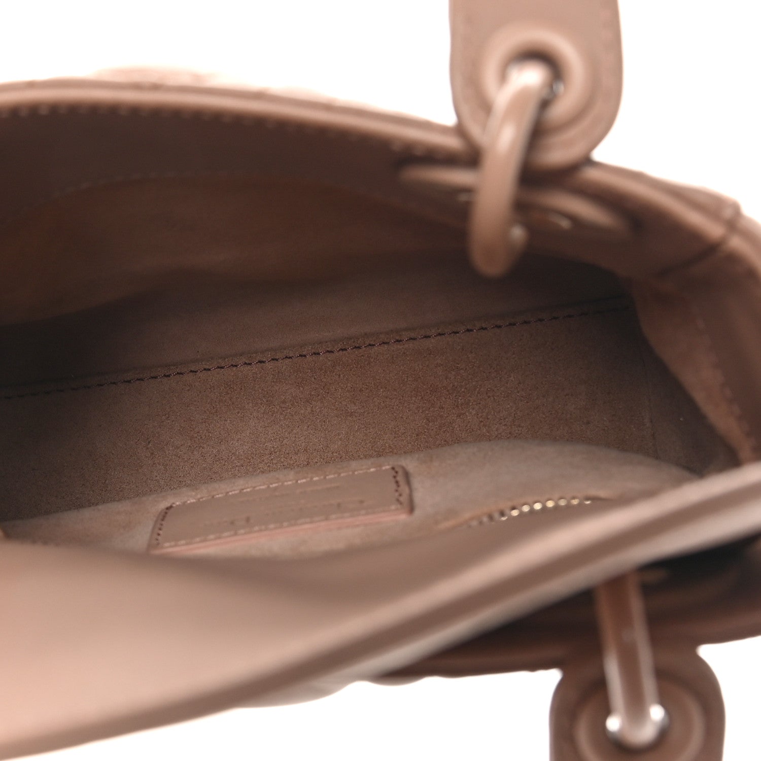 Christian Dior Ultra Matte Calfskin Cannage Mini Lady Dior Light Beige 5 of 12