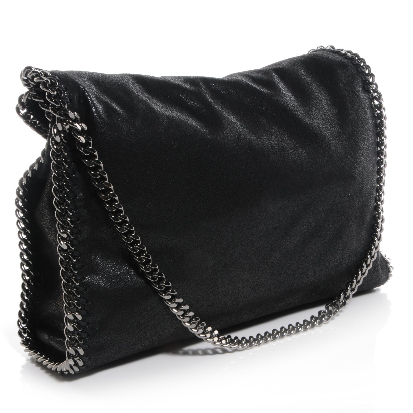 Faux Leather Shaggy Deer Falabella Black