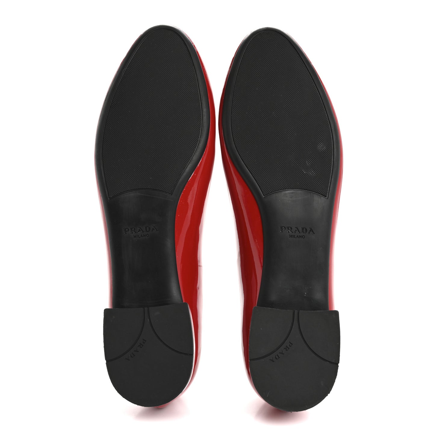 Patent Triangle Ballerina Flats 36.5 Rosso