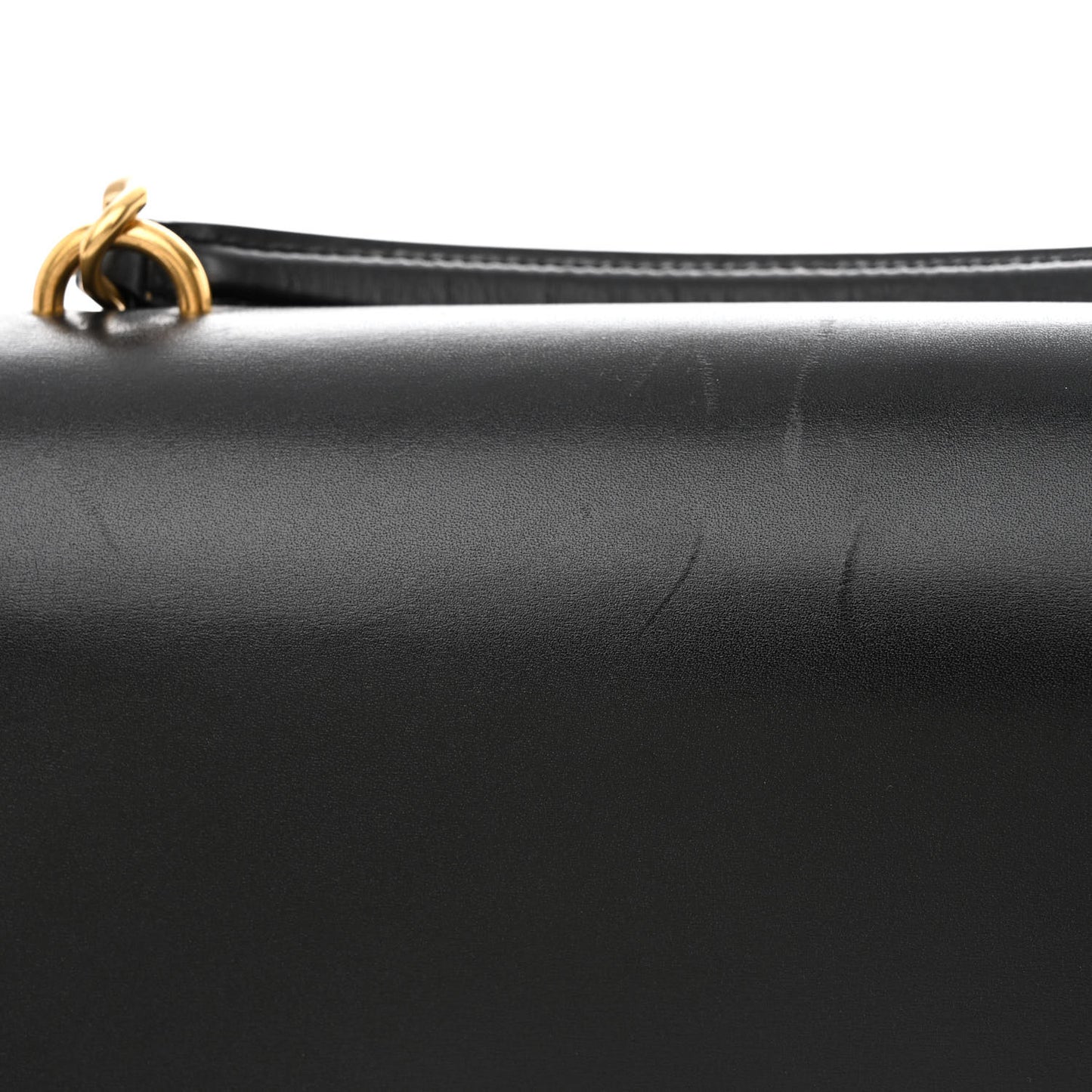Smooth Calfskin Large High School Satchel Black