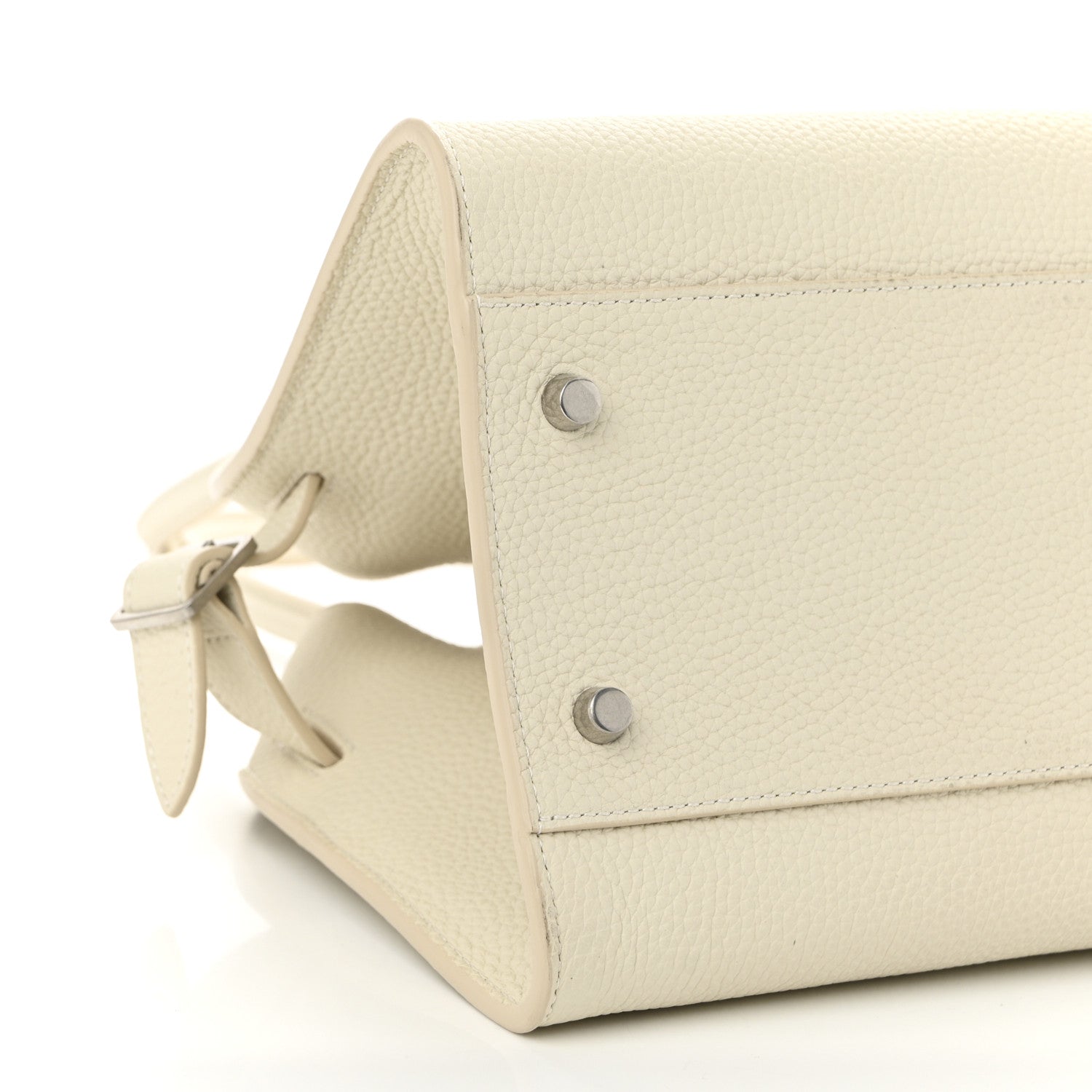 The Row Matte Grained Calfskin Margaux Shoulder 12 White 8 of 9