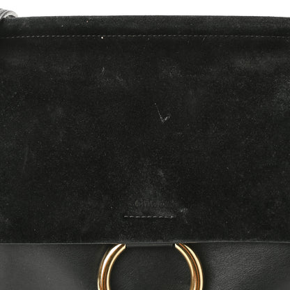 Chloe Suede Calfskin Medium Faye Shoulder Bag Black 8 of 9