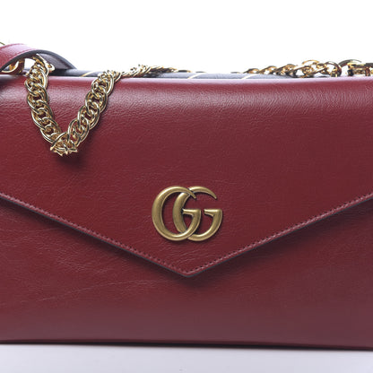 Gucci Calfskin Diagonal GG Medium Thiara Double Envelope Shoulder Bag Black Red 12 of 12