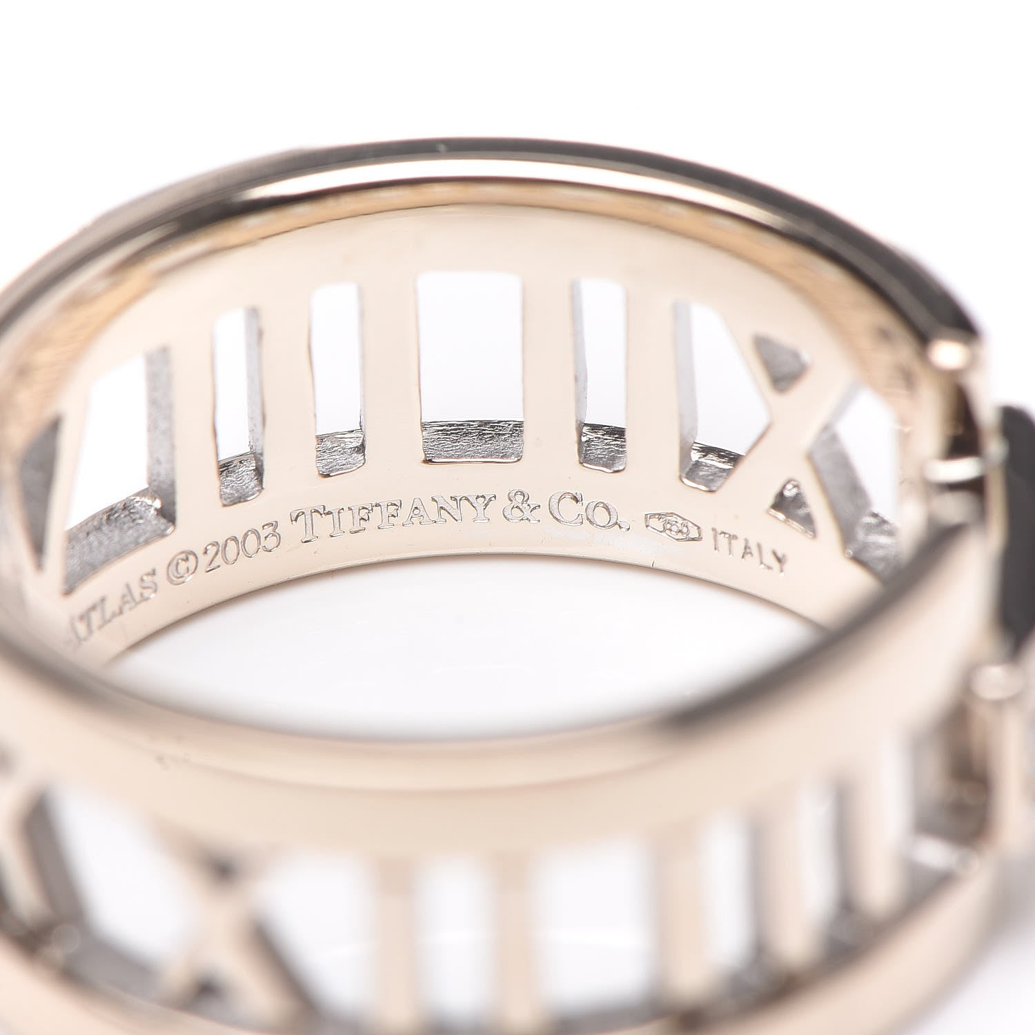 Tiffany 18K White Gold Diamond Open Atlas Ring 51 5.75 5 of 6