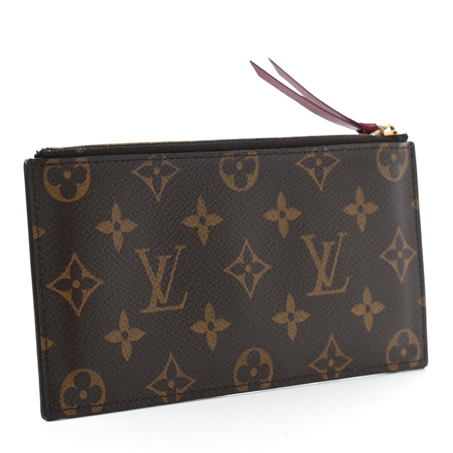 Monogram Felicie Chain Wallet Zippered Insert Fuchsia