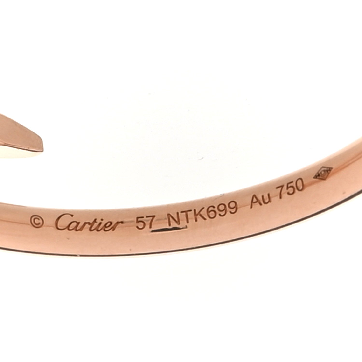 Cartier 18K Pink Gold Small Juste Un Clou Ring 57 8 4 of 5