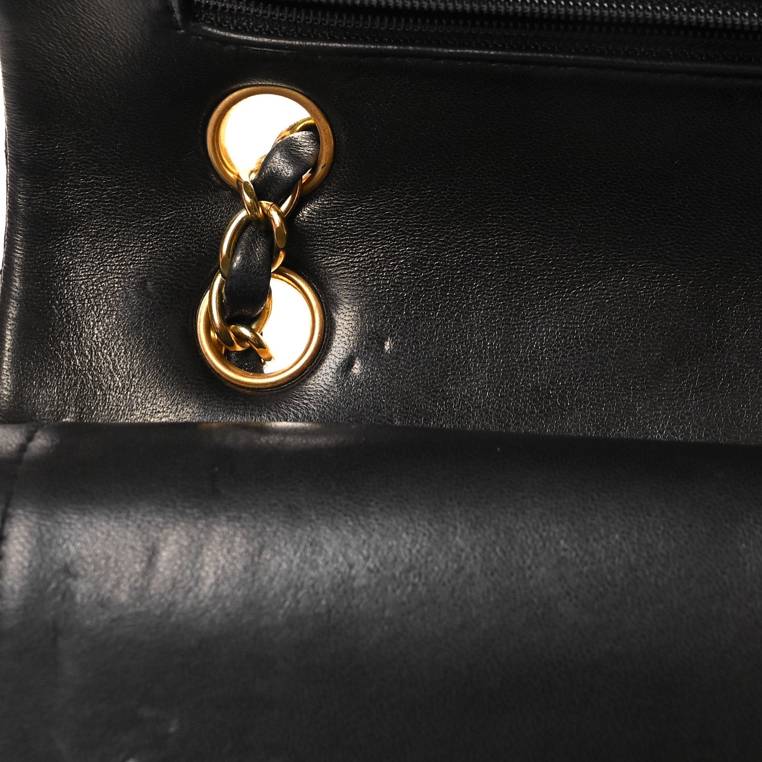 Chanel Lambskin Quilted Medium Double Flap Black 11 of 11