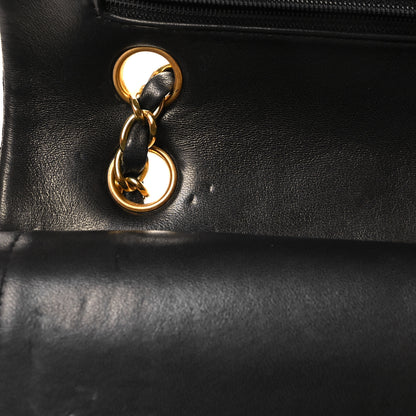Chanel Lambskin Quilted Medium Double Flap Black 11 of 11