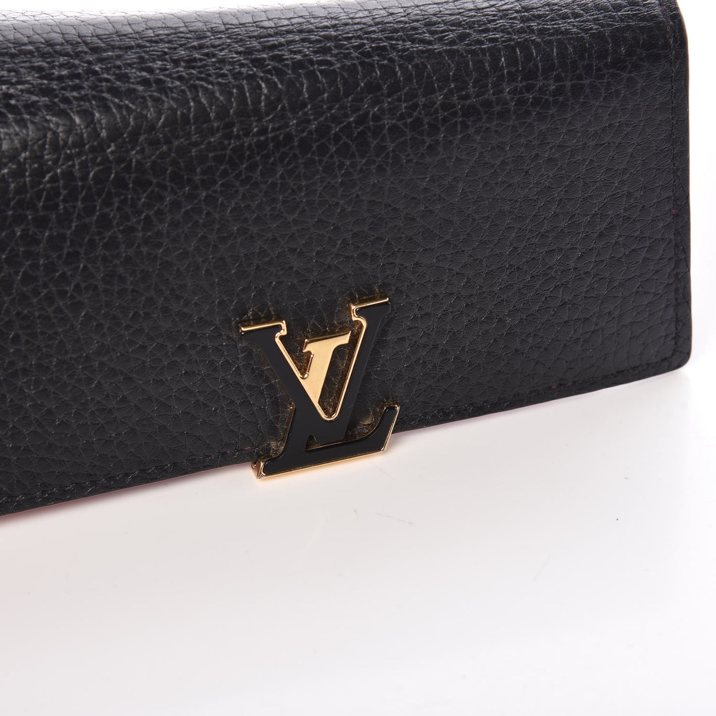 Taurillon Capucines Compact Wallet Black