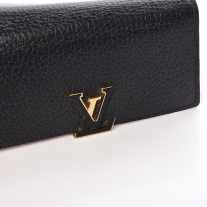 Louis Vuitton Taurillon Capucines Compact Wallet Black 14 of 16