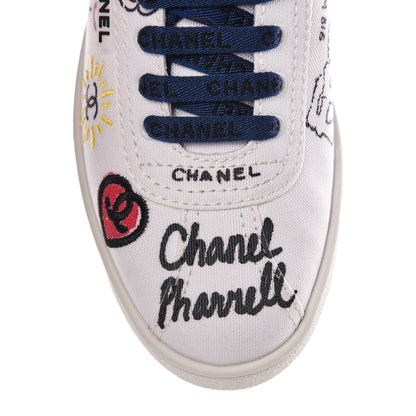 Chanel x Pharrell Williams Canvas Womens Sneakers 38 White 21 of 31