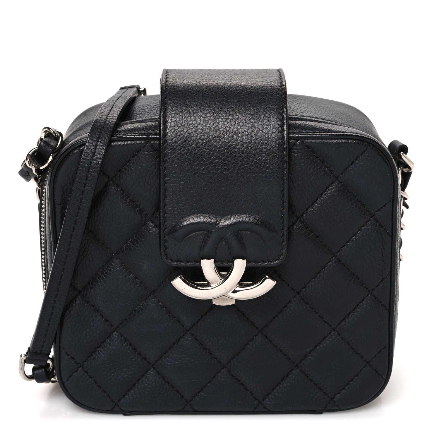 Chanel Lambskin Quilted Mini CC Box Camera Bag Black 1 of 11