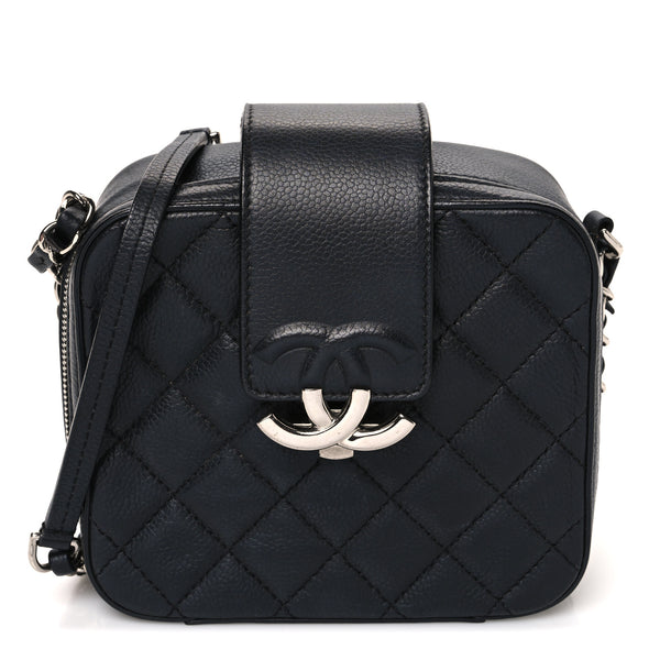 Chanel Lambskin Quilted Mini CC Box Camera Bag Black 1723558