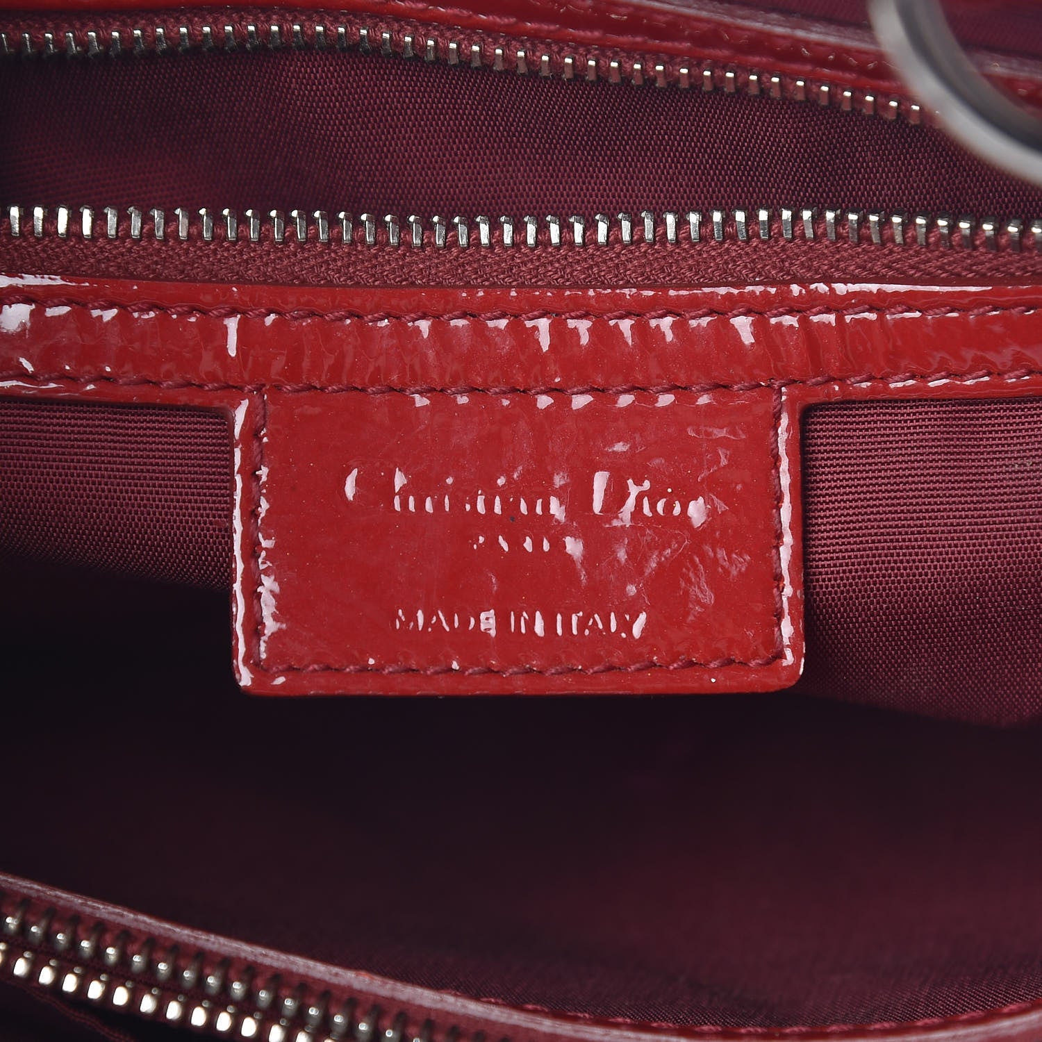 Christian Dior Patent Cannage Small Dior Soft Shopping Tote Red 6 of 12