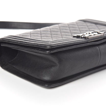 Chanel Caviar Quilted Medium Boy Flap Black 9 of 10