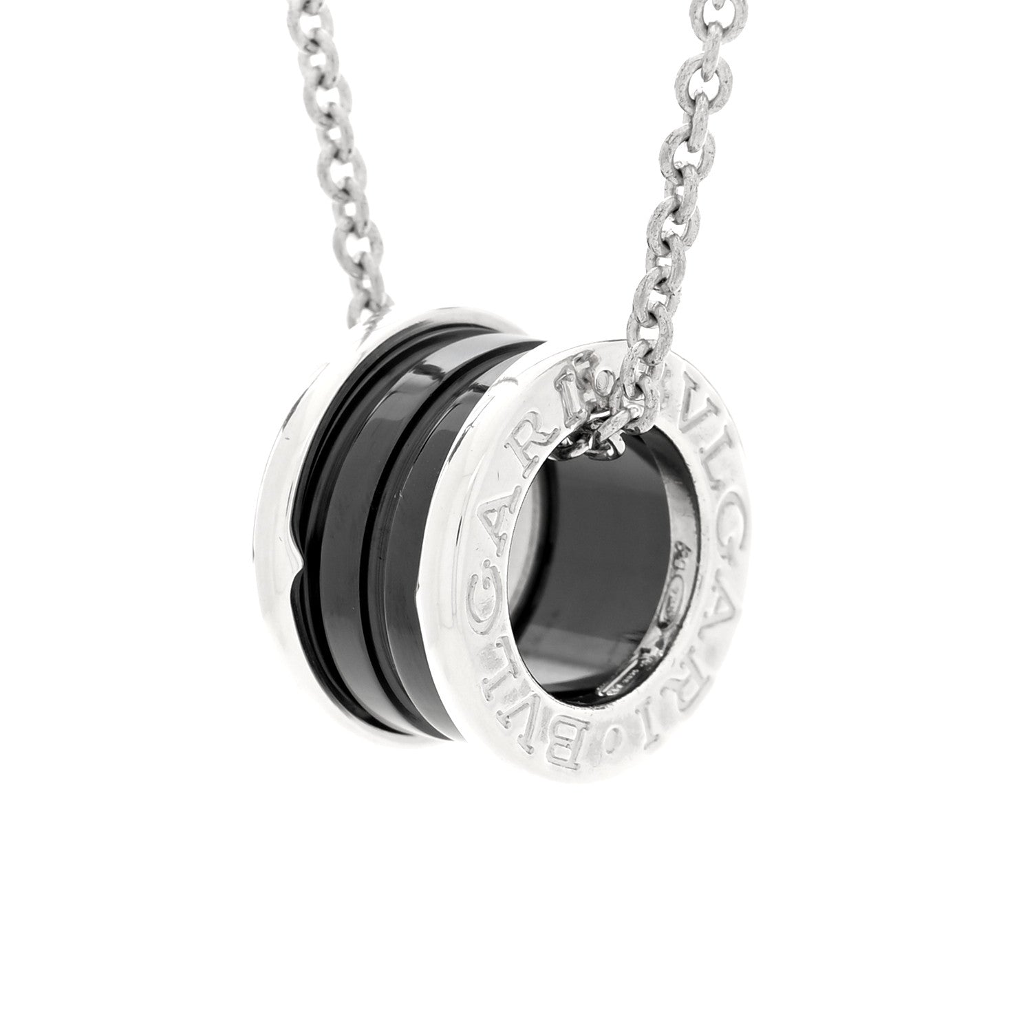 Bulgari Sterling Silver Ceramic Save The Children Pendant Necklace 4 of 5